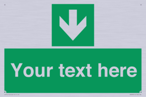 Safe condition Custom arrow down sign